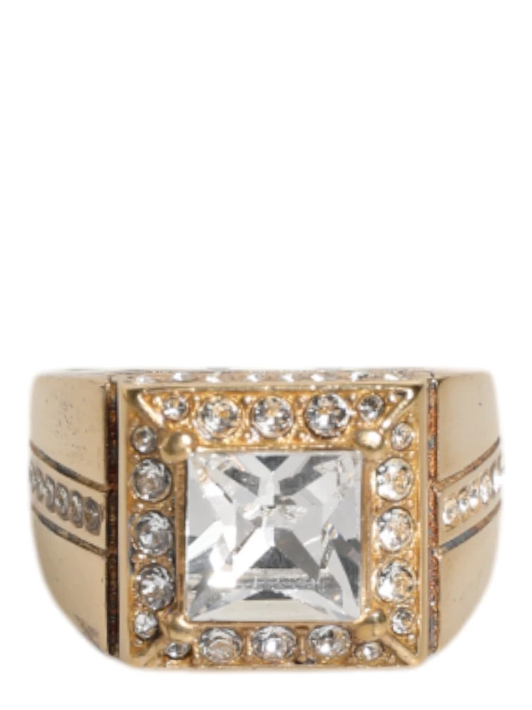 Gold Tone Sterling Silver 925 Crystals Ring alternative