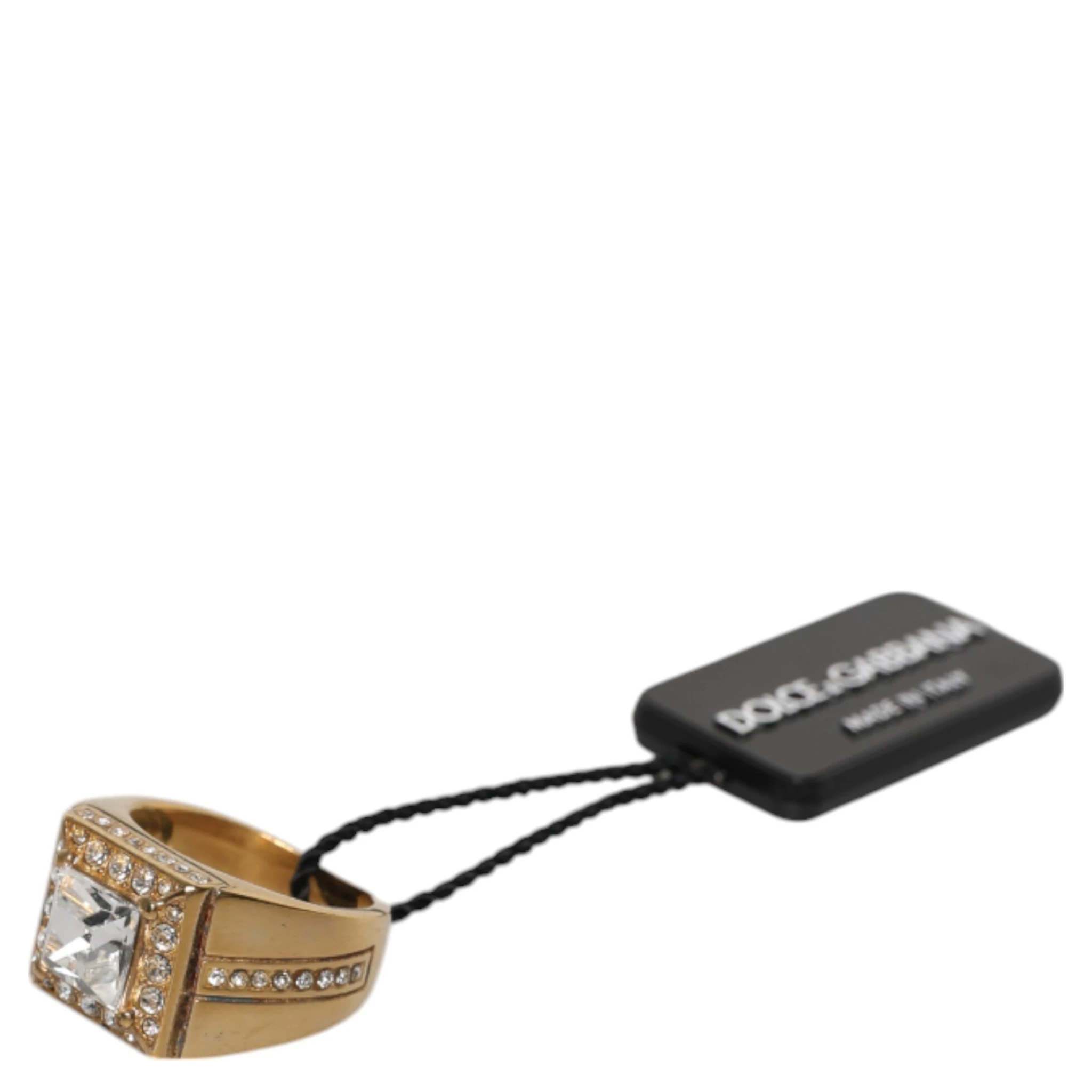 Gold Tone Sterling Silver 925 Crystals Ring