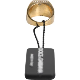 Gold Tone Sterling Silver 925 Crystals Ring