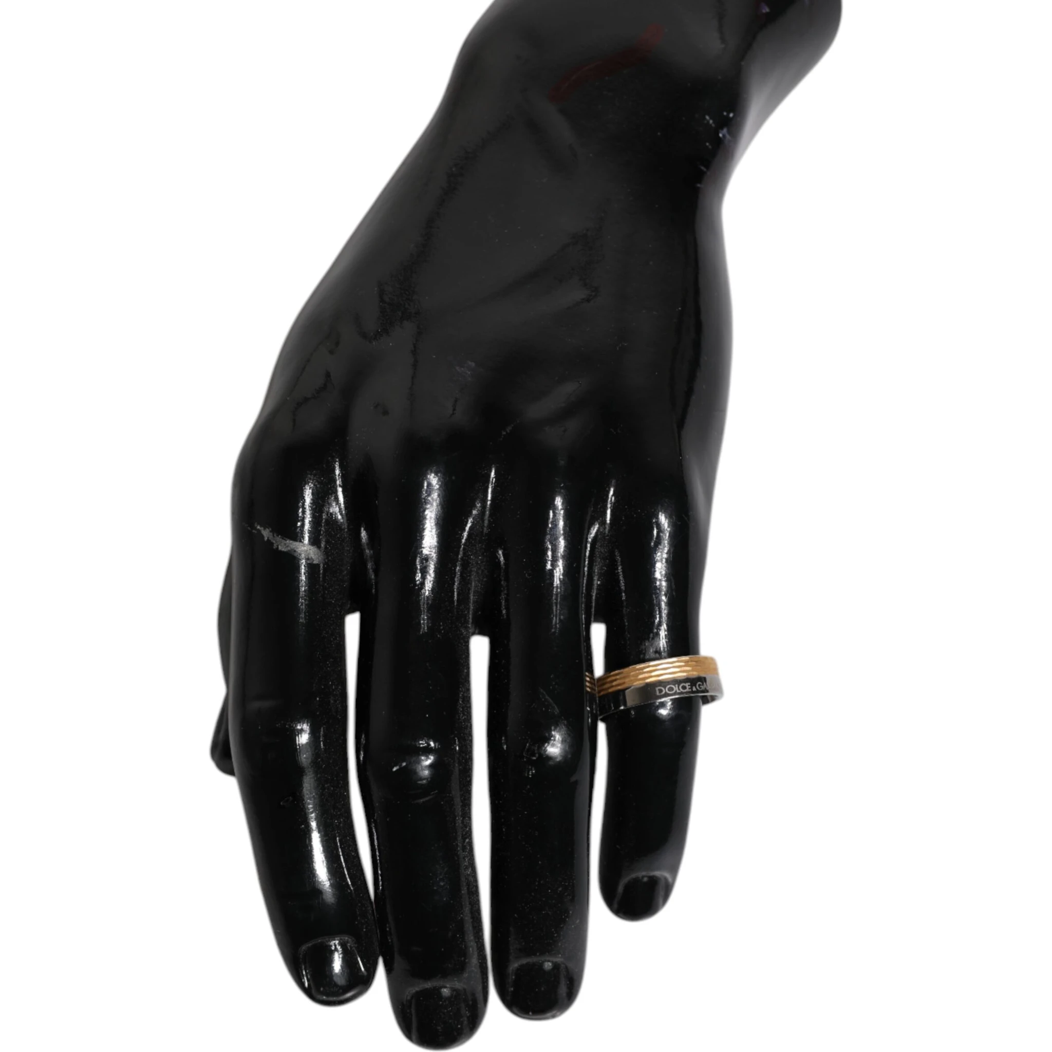 Gold Silver Tone Real Brass DG Logo Ring