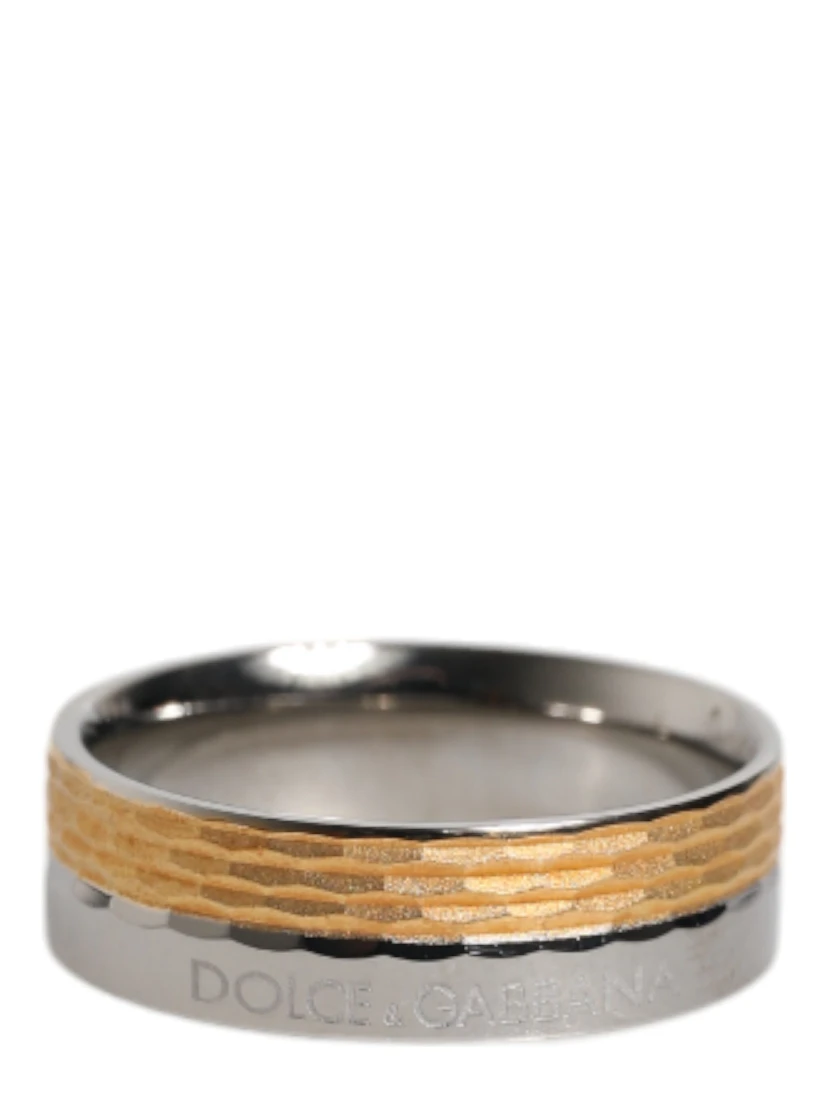 Gold Silver Tone Real Brass DG Logo Ring