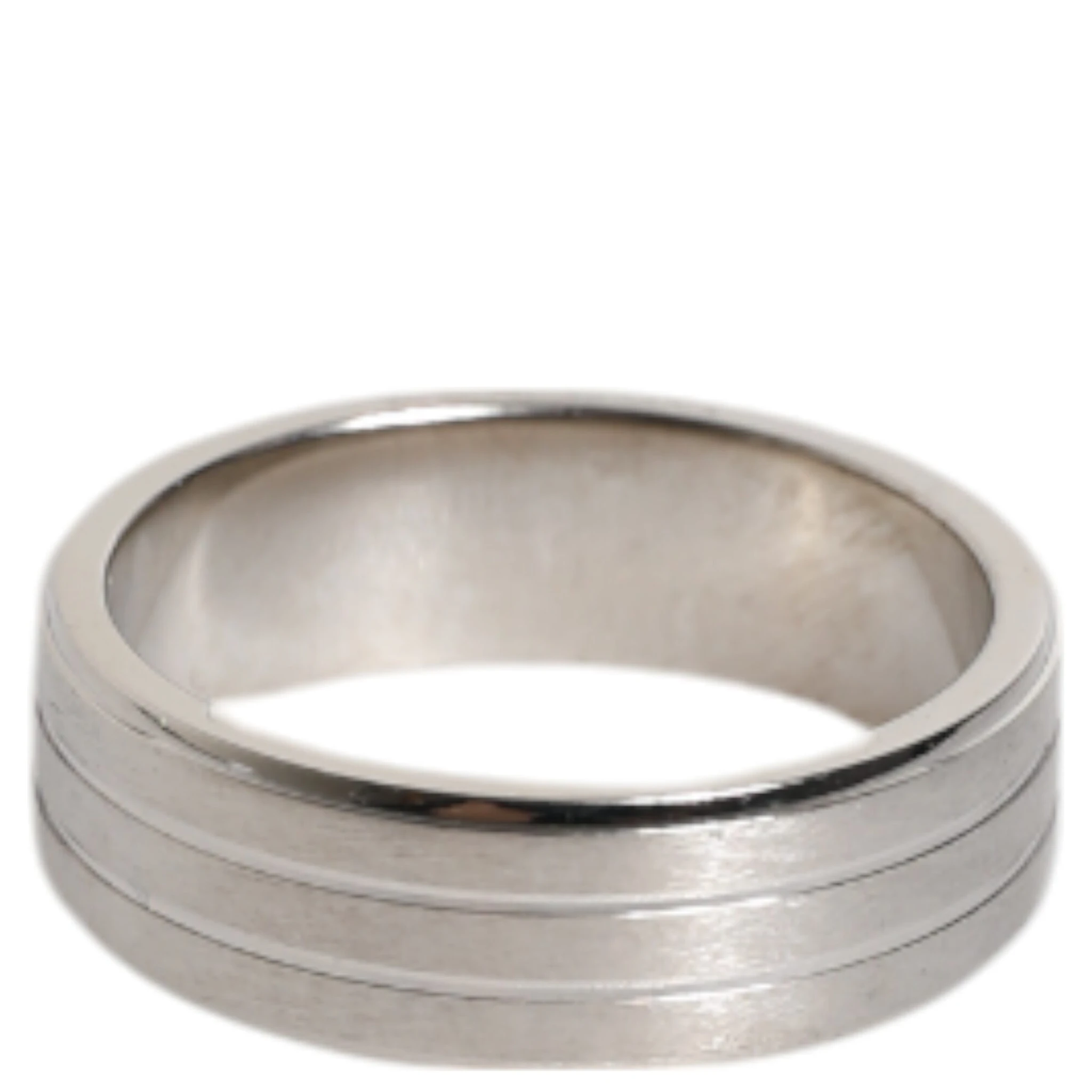 Silver Tone Brass Clear Crystal DG Logo Ring