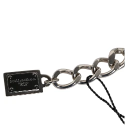 Silver Tone Brass Bead Dice Logo Embellish Charm Bracelet