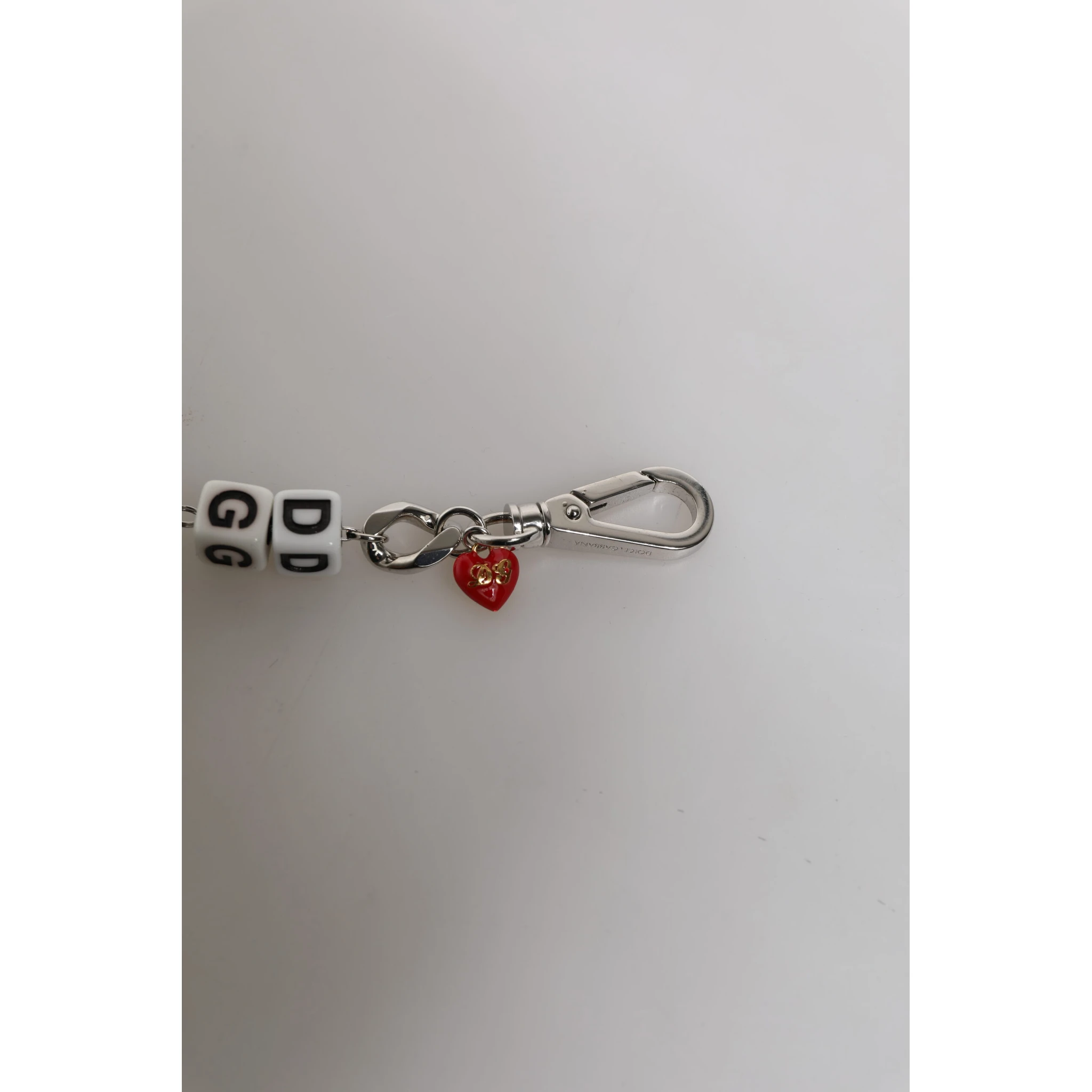 Silver Tone Brass Bead Dice Logo Embellish Charm Bracelet