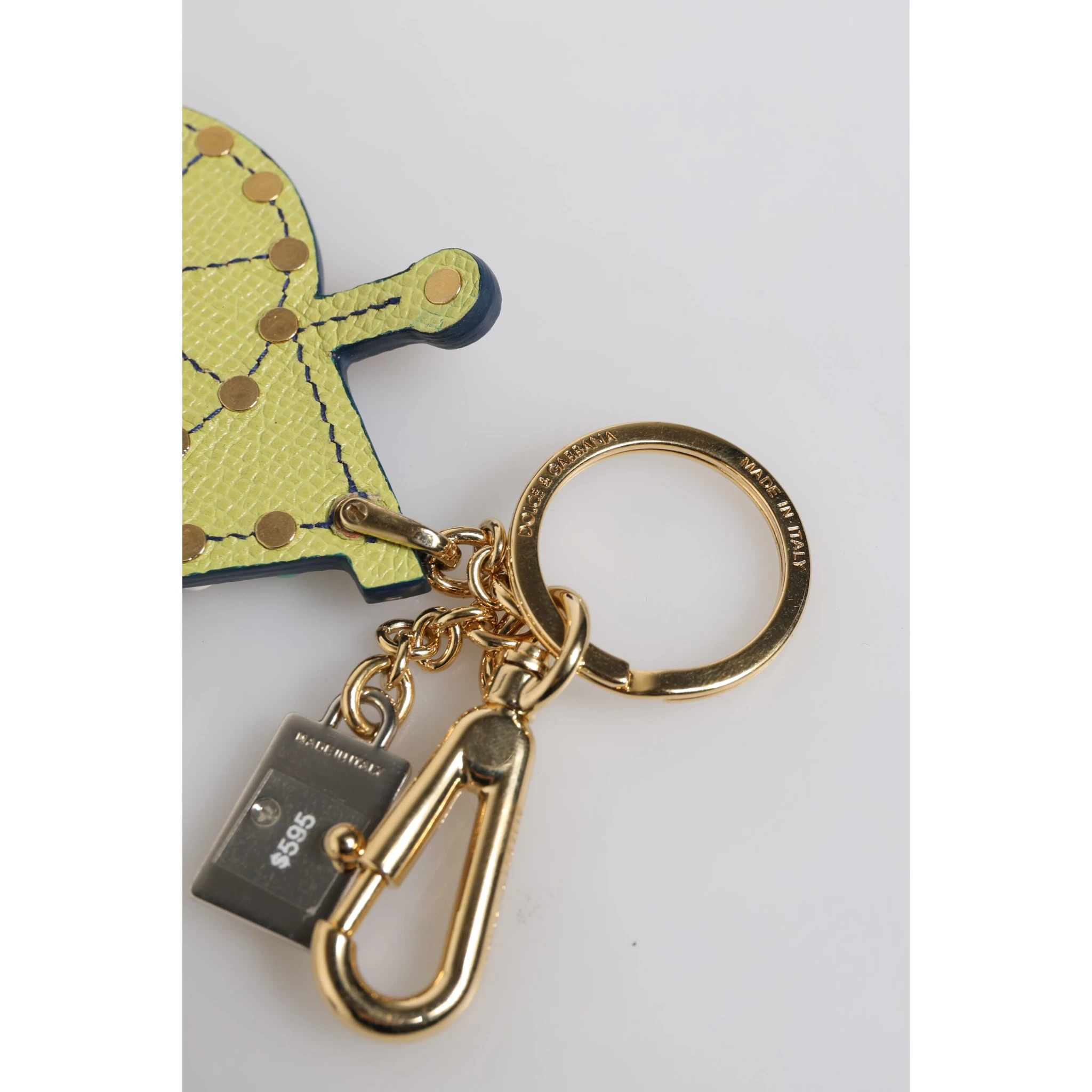 Multicolor Gold Tone Carretto Keychain Keyring