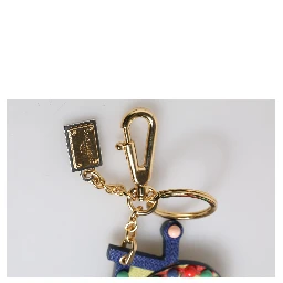 Multicolor Gold Tone Carretto Keychain Keyring