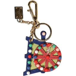 Multicolor Gold Tone Carretto Keychain Keyring