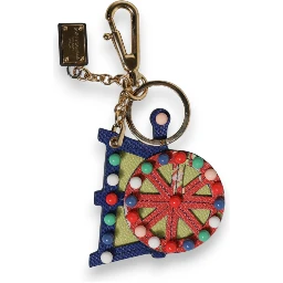 Multicolor Gold Tone Carretto Keychain Keyring
