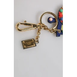 Multicolor Gold Tone Carretto Keychain Keyring