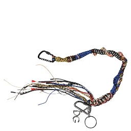 Multicolor Braided Rope Logo Bag Shoulder Strap