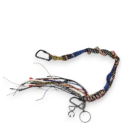 Multicolor Braided Rope Logo Bag Shoulder Strap