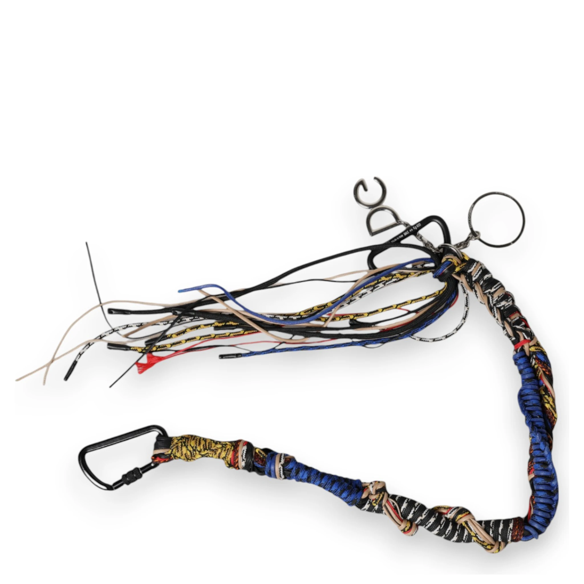 Multicolor Braided Rope Logo Bag Shoulder Strap