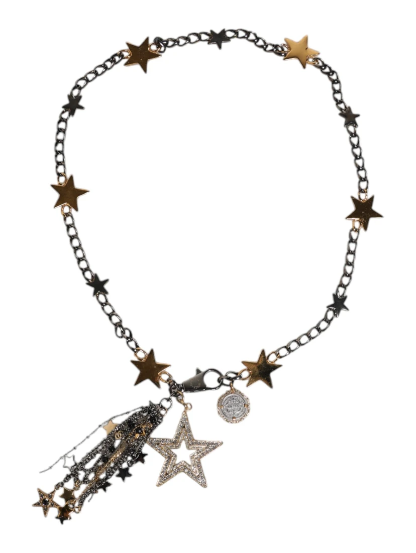 Silver Gold Brass Embellished Waist Chain Belt