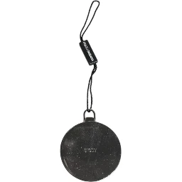 Green Calfskin Leather Round Logo Hand Mirror Holder