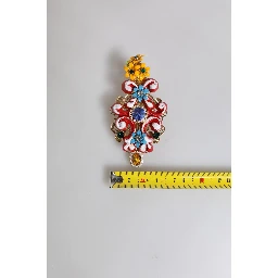 Multicolor Spring CARRETTO Gold Brass Crystal Hair Clip