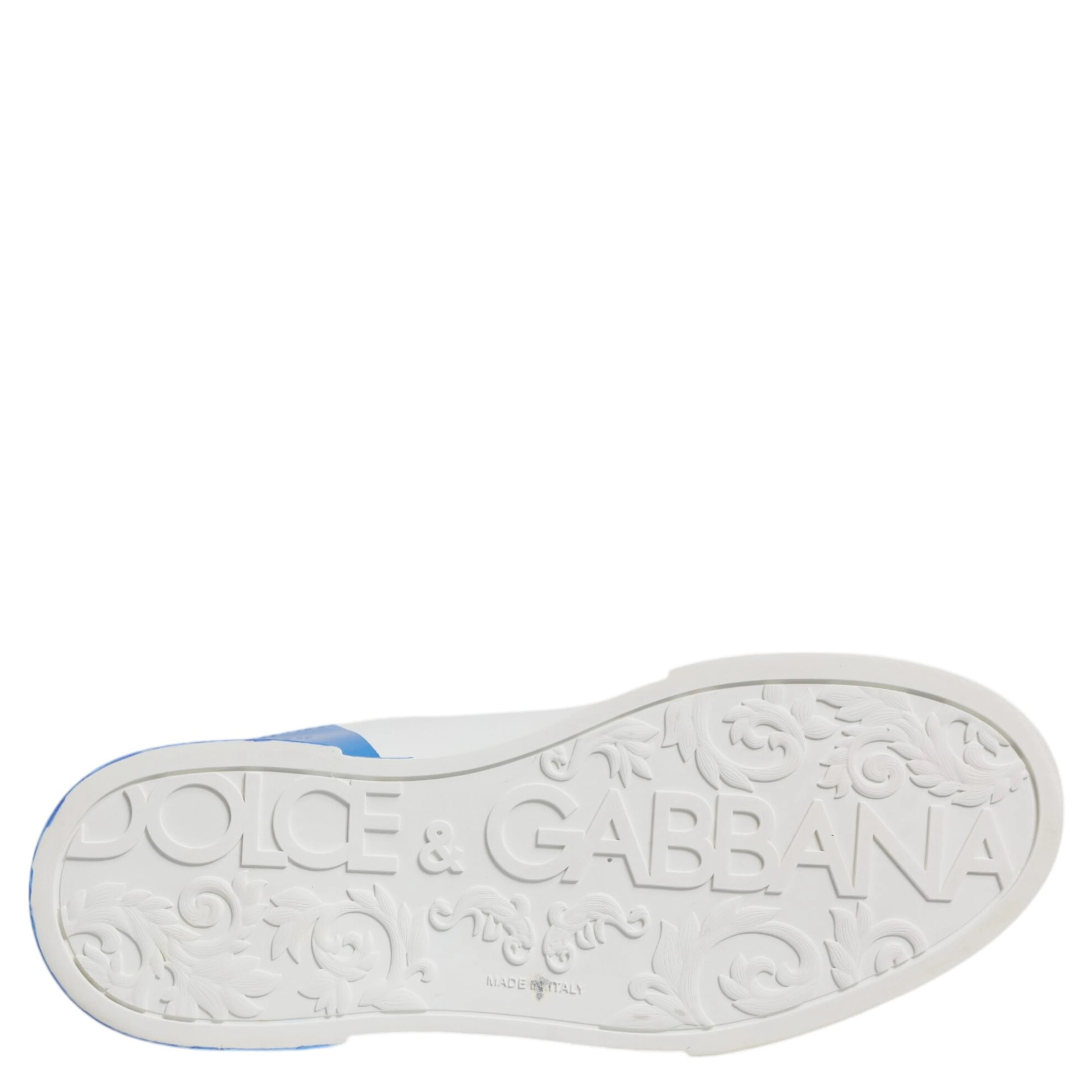 White Blue Leather Logo Low Top Sneakers Shoes