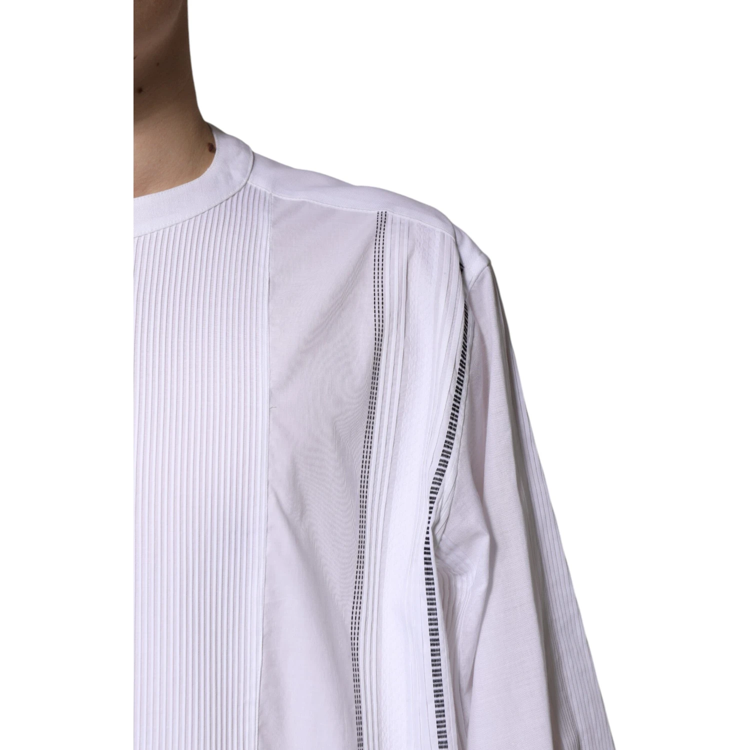 White Cotton Button Down Long Sleeves Shirt