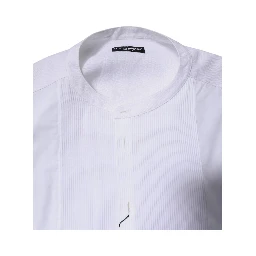 White Cotton Button Down Long Sleeves Shirt