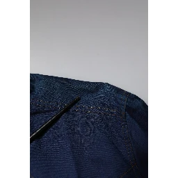 Dark Blue Cotton GOLD Dress Formal Shirt