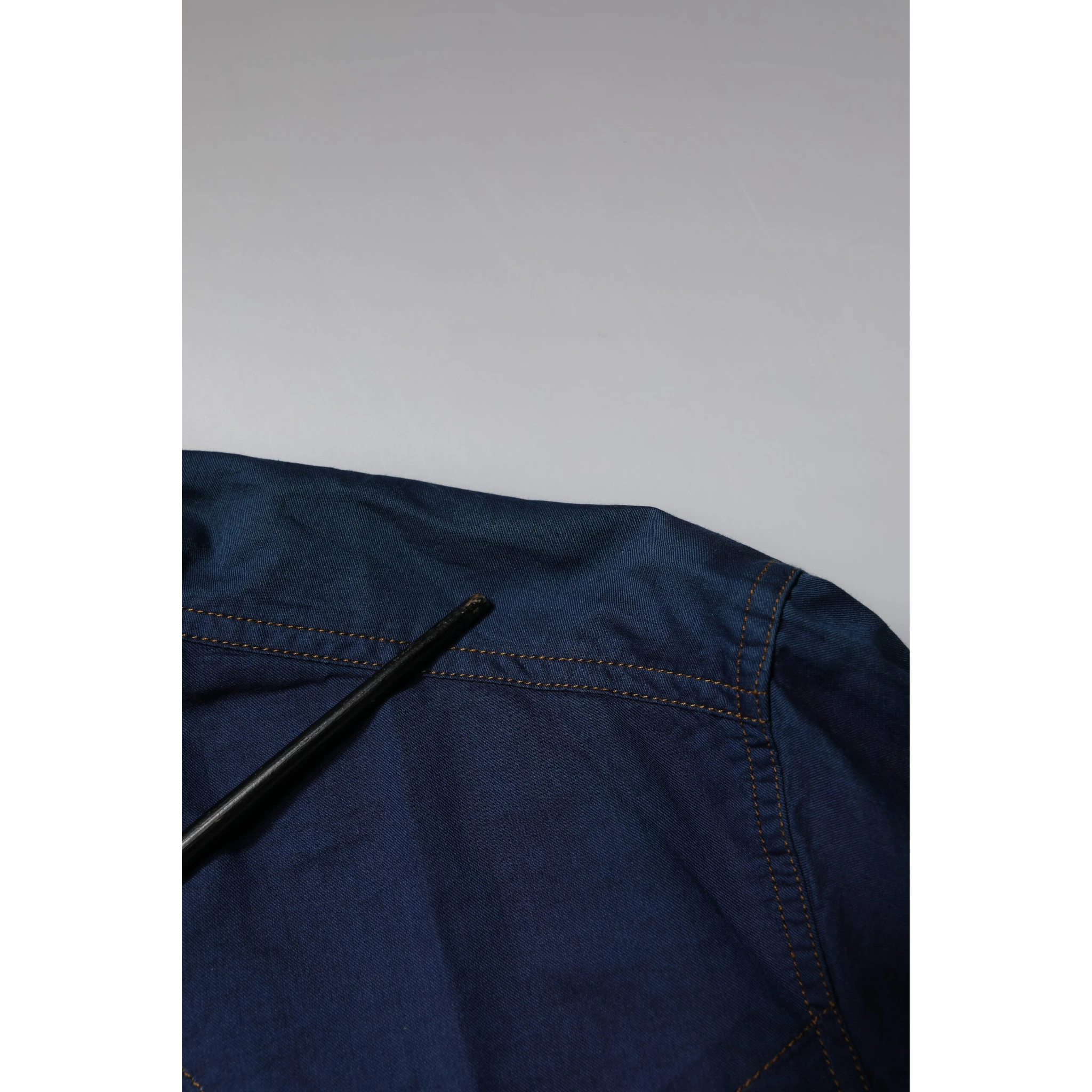 Dark Blue Cotton GOLD Dress Formal Shirt