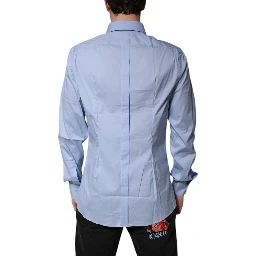 Light Blue Cotton GOLD Dress Formal Shirt