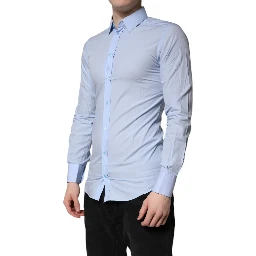 Light Blue Cotton GOLD Dress Formal Shirt