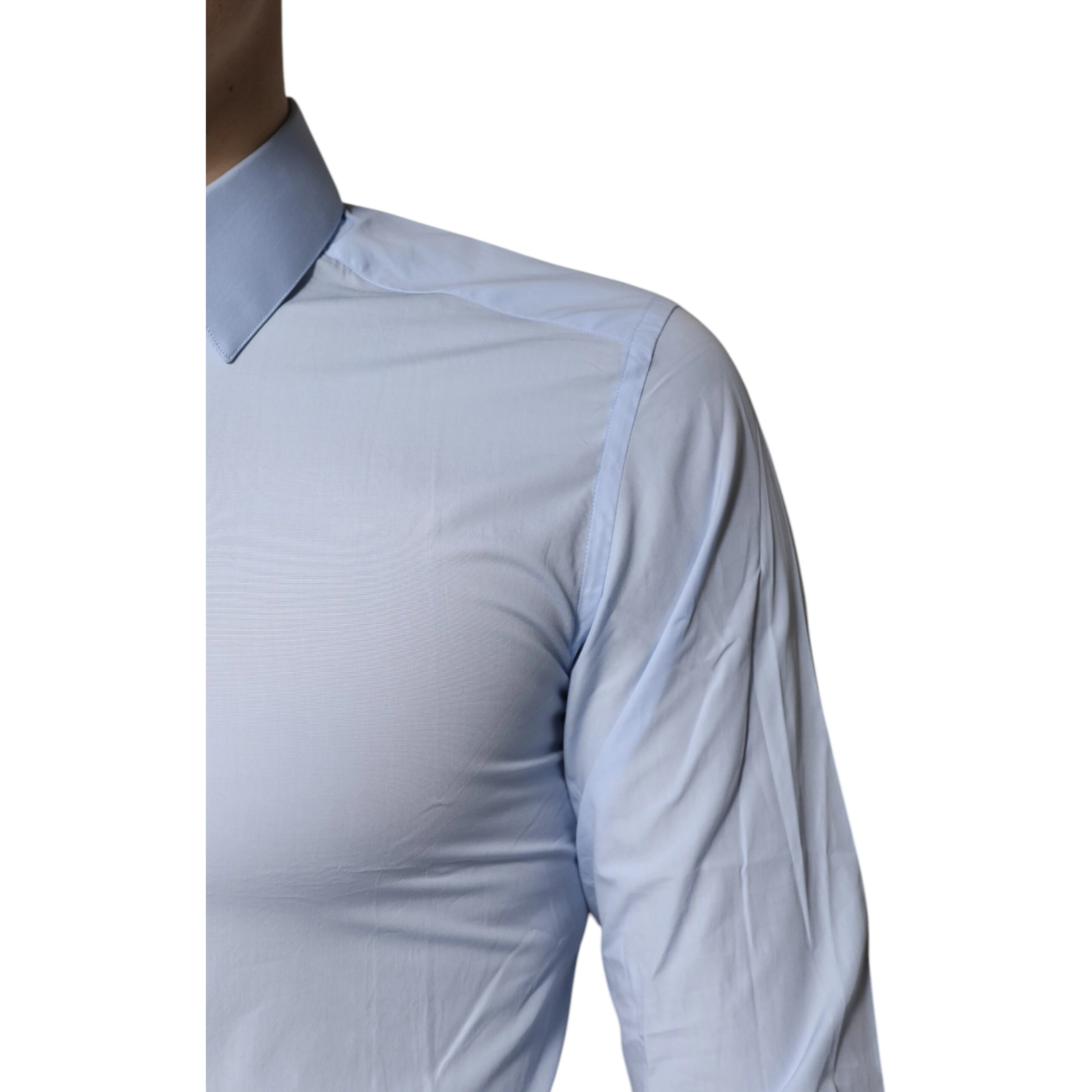 Light Blue Cotton GOLD Dress Formal Shirt
