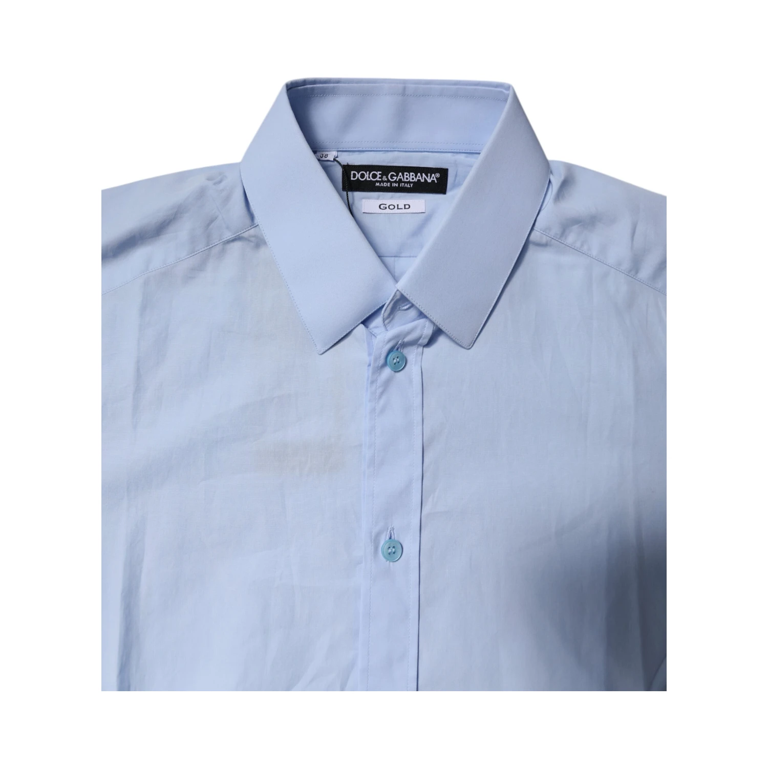 Light Blue Cotton GOLD Dress Formal Shirt