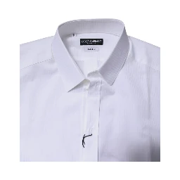 White Cotton Collared GOLD Dress Formal Shirt