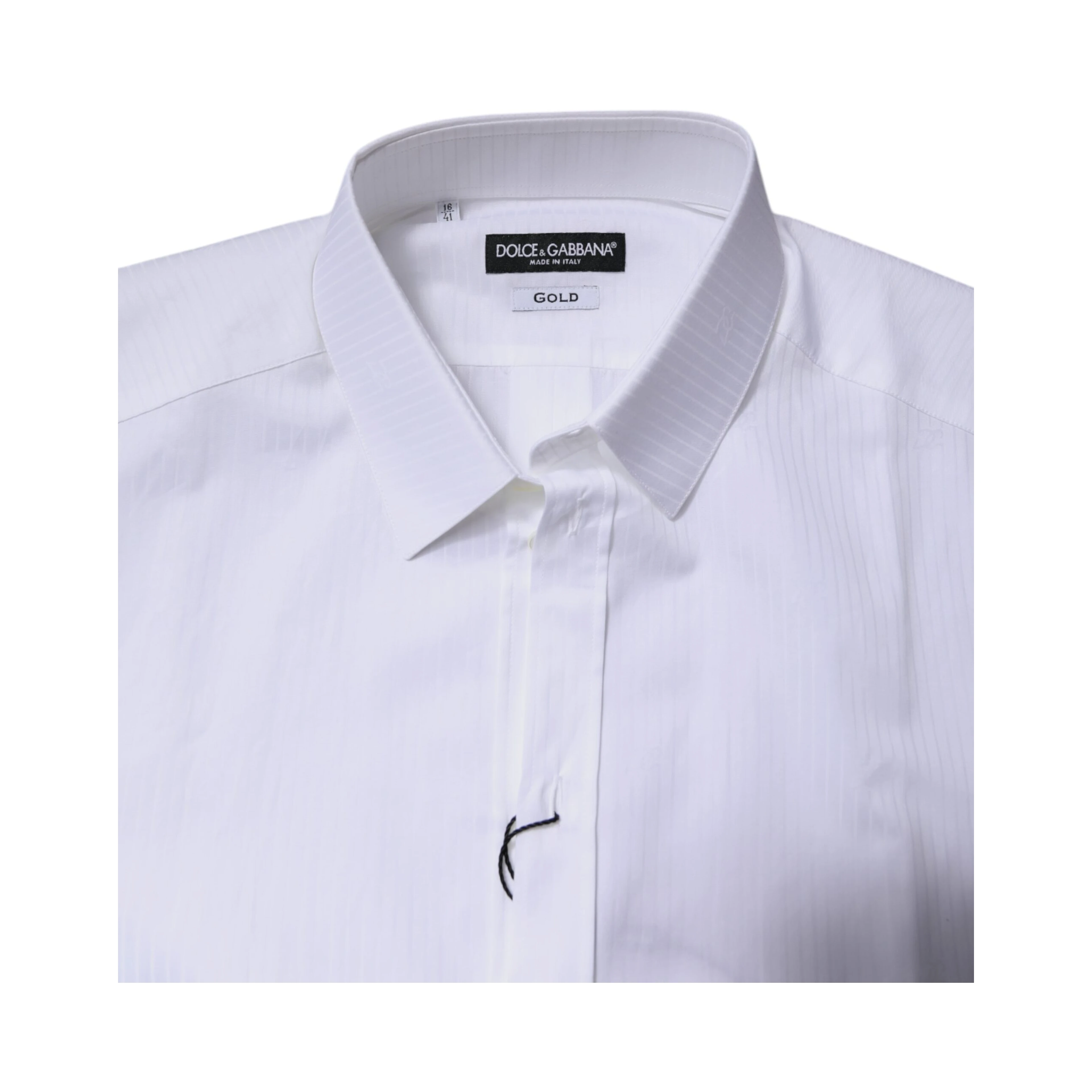 White Cotton Collared GOLD Dress Formal Shirt