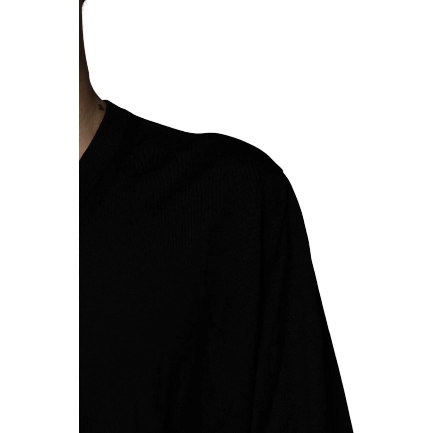 Black Camouflage V-neck Pullover Sweater