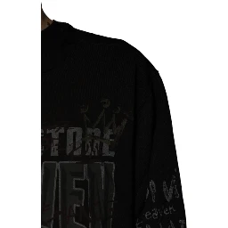 Black DG Heaven Crew Neck Pullover Sweater
