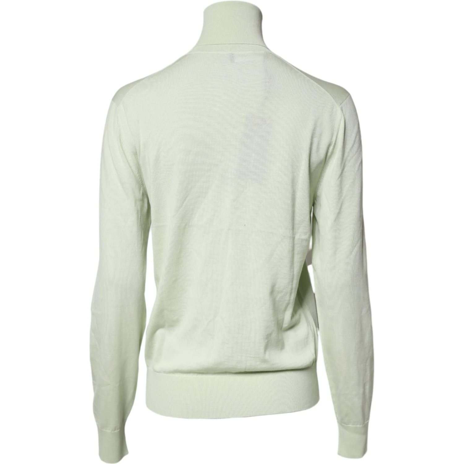 Light Green Wool Turtleneck Pullover Sweater