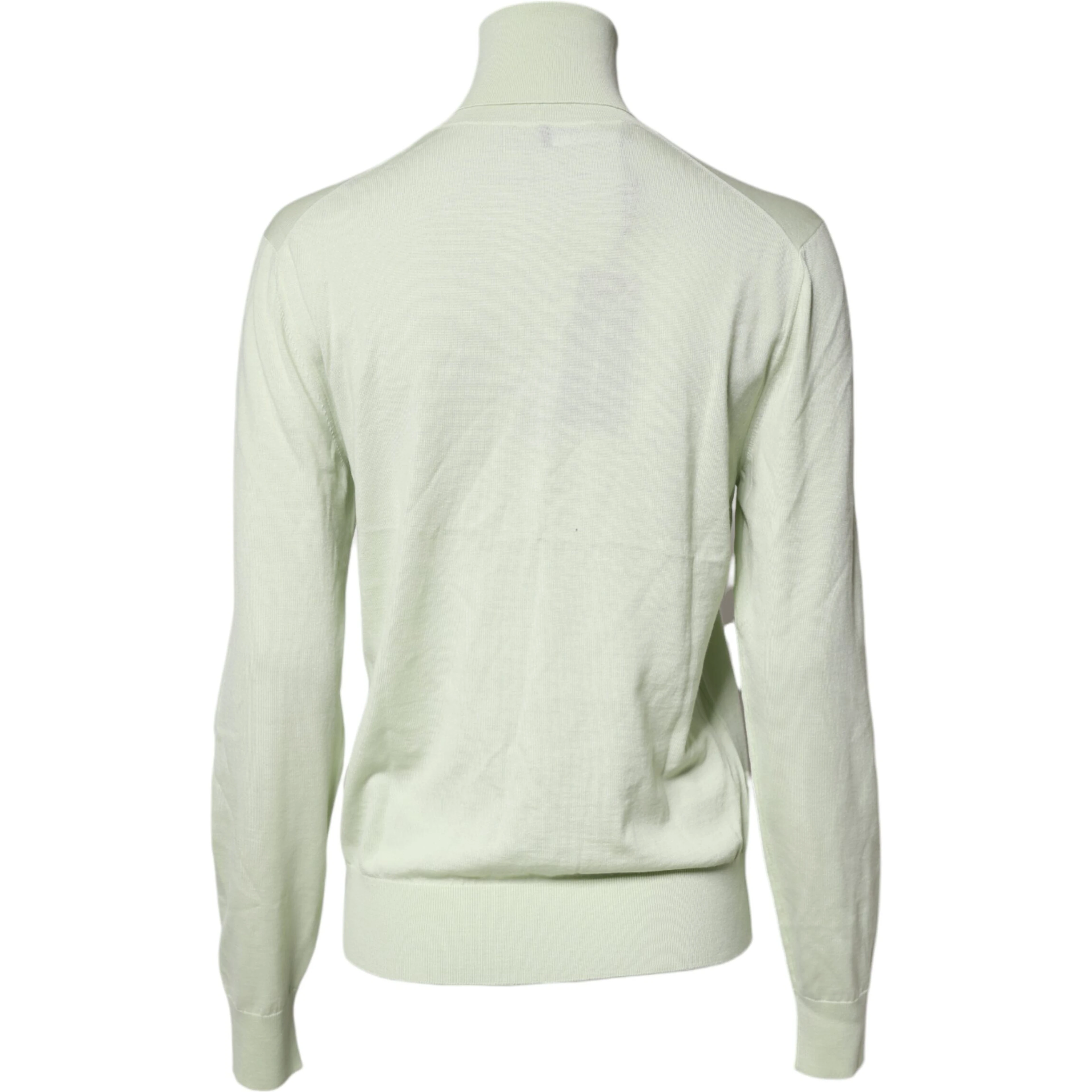 Light Green Wool Turtleneck Pullover Sweater