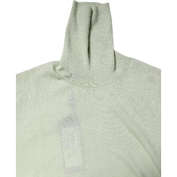 Light Green Wool Turtleneck Pullover Sweater