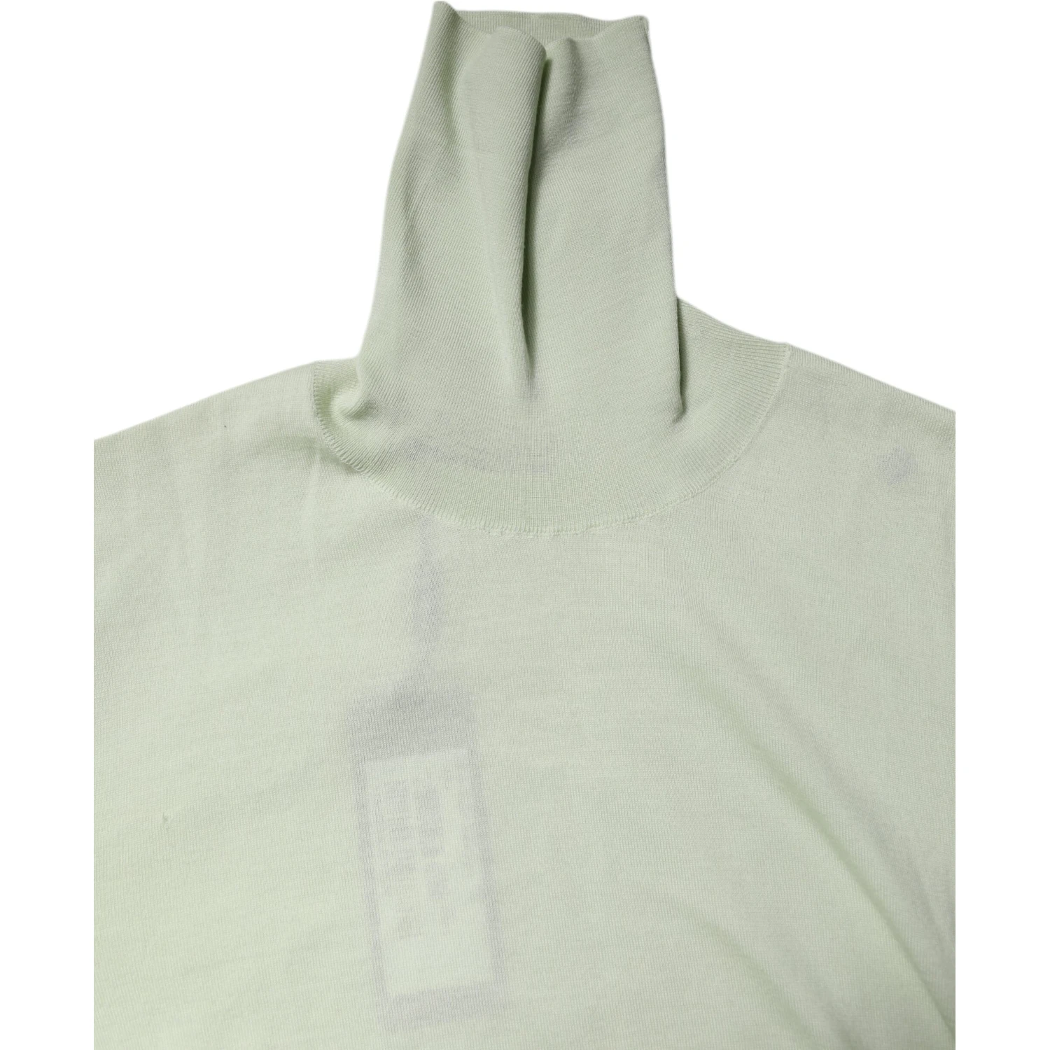 Light Green Wool Turtleneck Pullover Sweater