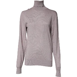 Brown Cashmere Turtleneck Pullover Sweater