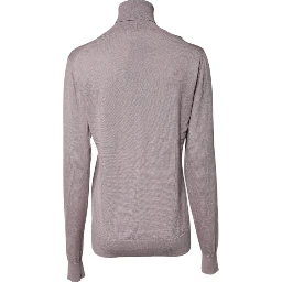 Brown Cashmere Turtleneck Pullover Sweater