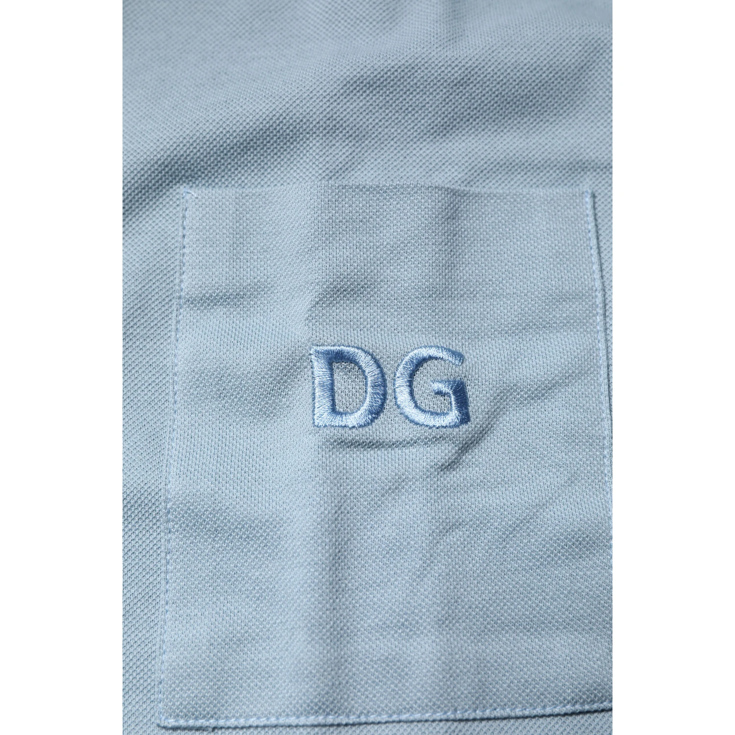 Blue Cotton Button Down Casual Men Polo Shirt