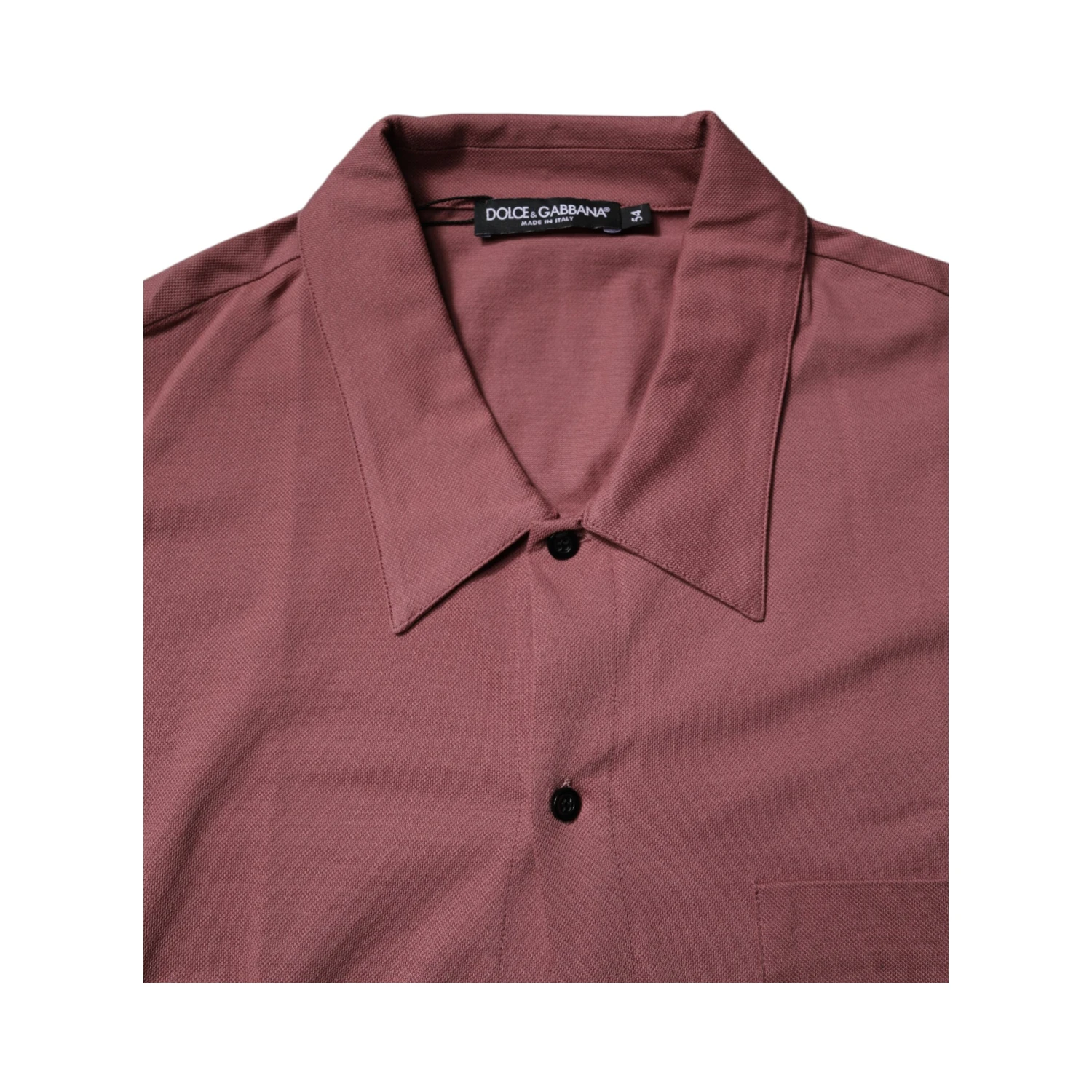 Dark Pink Button Down Casual Polo Men Shirt