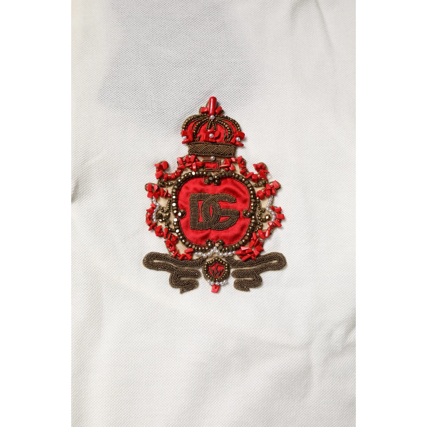 White Cotton Logo Collared Polo Men T-shirt