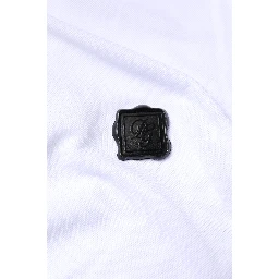 White Cotton Logo Collared Polo T-shirt
