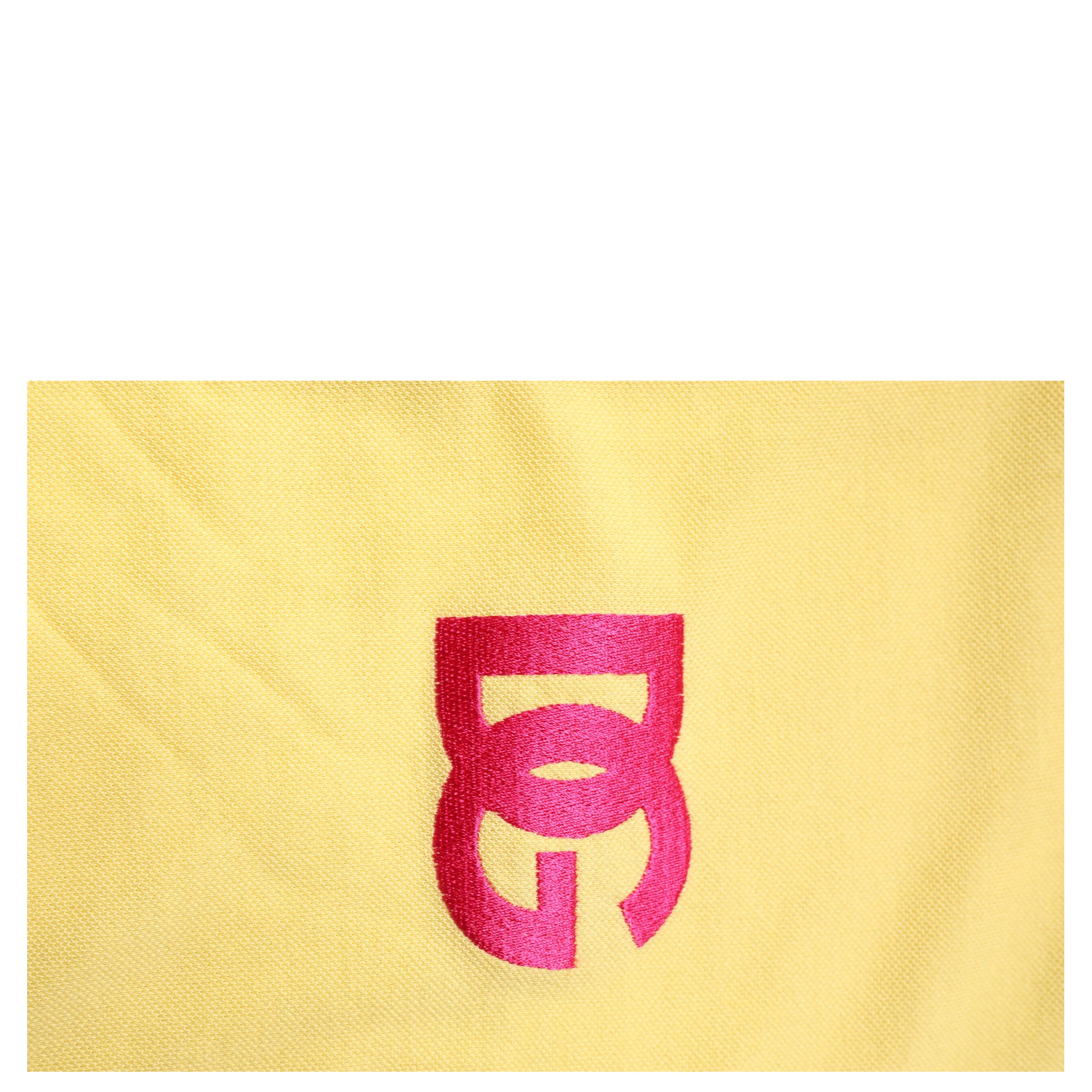 Yellow Cotton Logo Collared Polo T-shirt