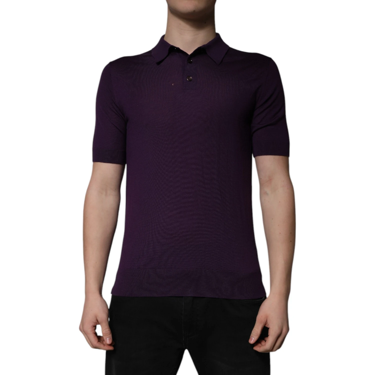 Violet Cashmere Collared Polo T-shirt
