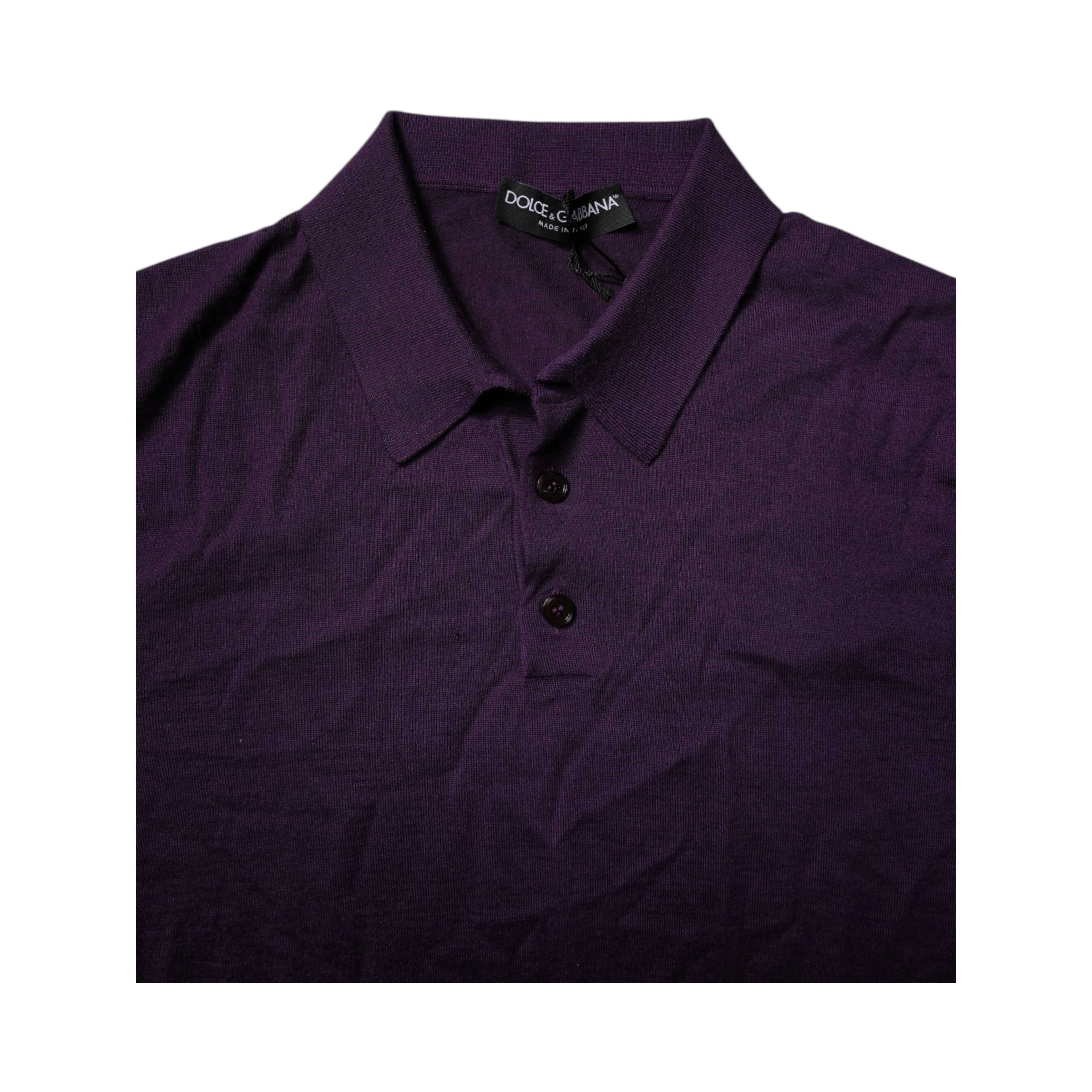 Violet Cashmere Collared Polo T-shirt