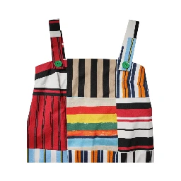 Multicolor Cotton Stripe Sleeveless Dress