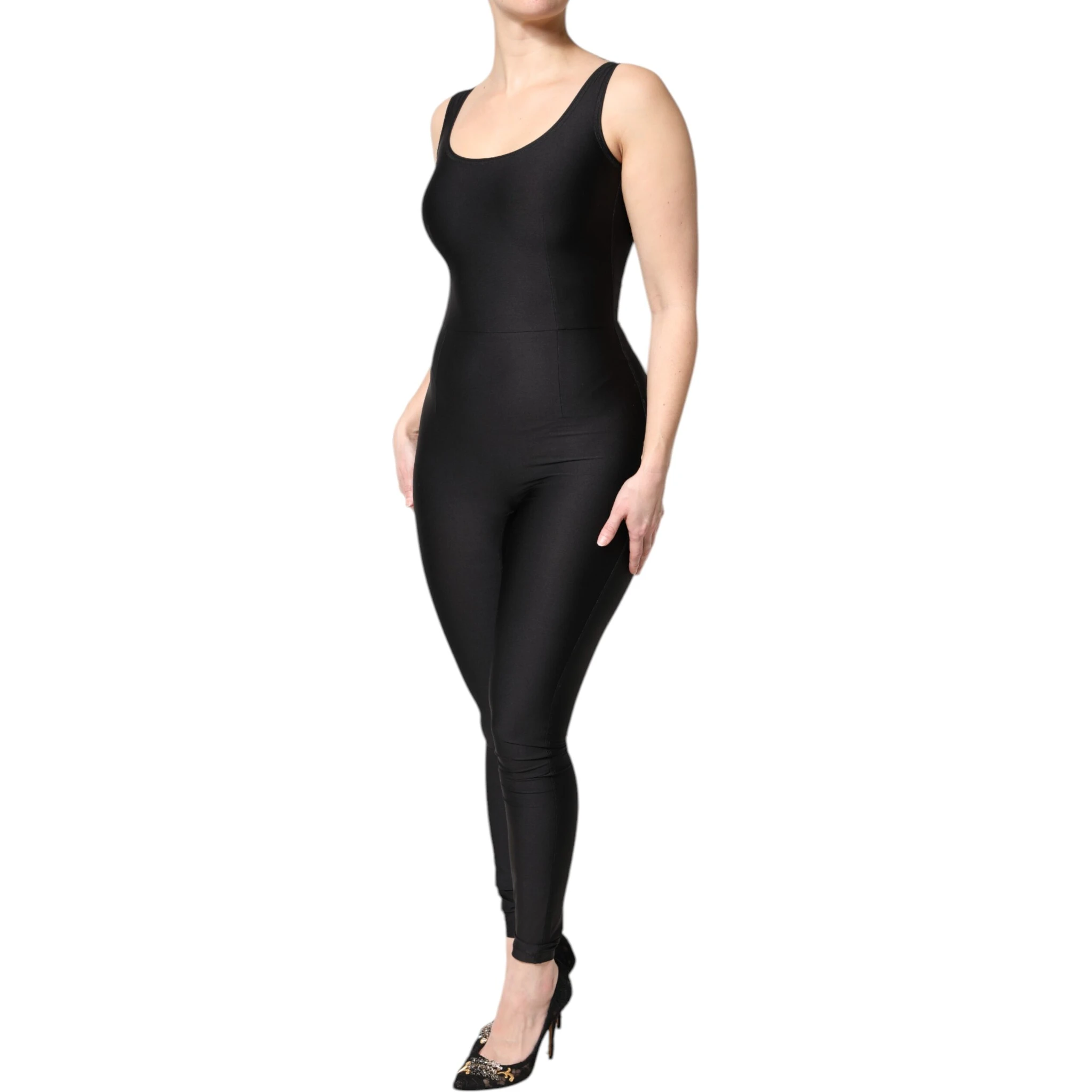 Black Sleeveless Bodycon Women Jumpsuit Dress