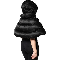 Black Padded Puffer Hooded Full Zip Cropped Jacket