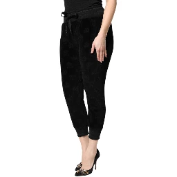 Black All-Over DG Logo Print Jogger Pants