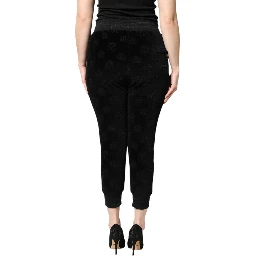 Black All-Over DG Logo Print Jogger Pants